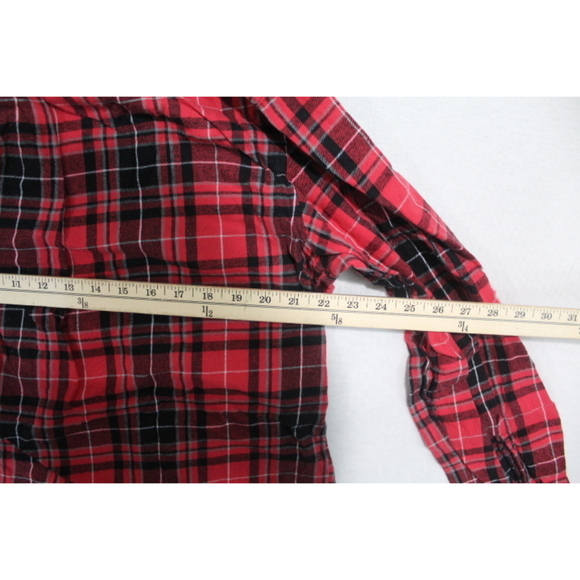 St John Bay Men Red Casual Plaid Collar Classic Fit Size Large - Picture 5 of 6